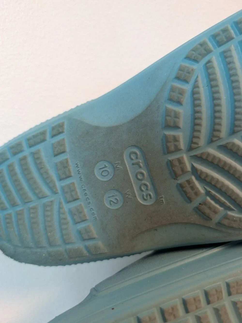 Crocs Slides Sandals Iconic Comfort Slip On Casual Beach Blue M Sz 10 W Sz 12 *